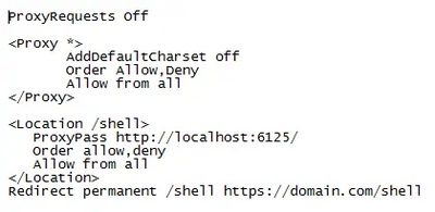 Shellinabox Reverse Proxy