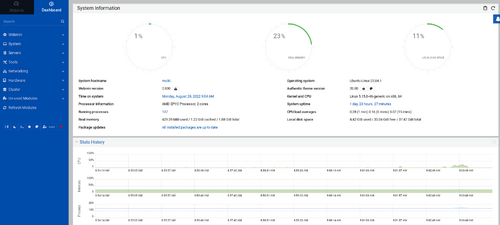 Webmin Dashboard